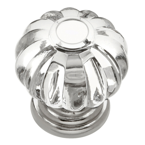 Belwith Knob 1-1/8 Crysacrylic Bright Nickel HH74687-CA14